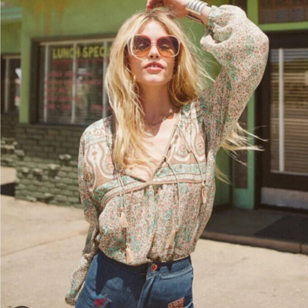 Spell and the Gypsy collective boho blossom blouse xs